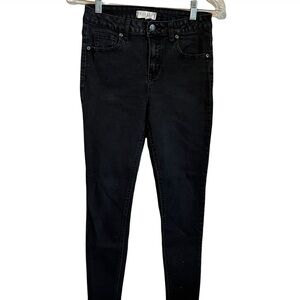 Harper Heritage Faded Black Mid Rise‎ Skinny Jeans